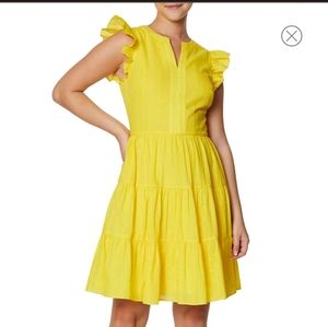 NWOT...Tiered Flutter Sleeve Cotton Dress